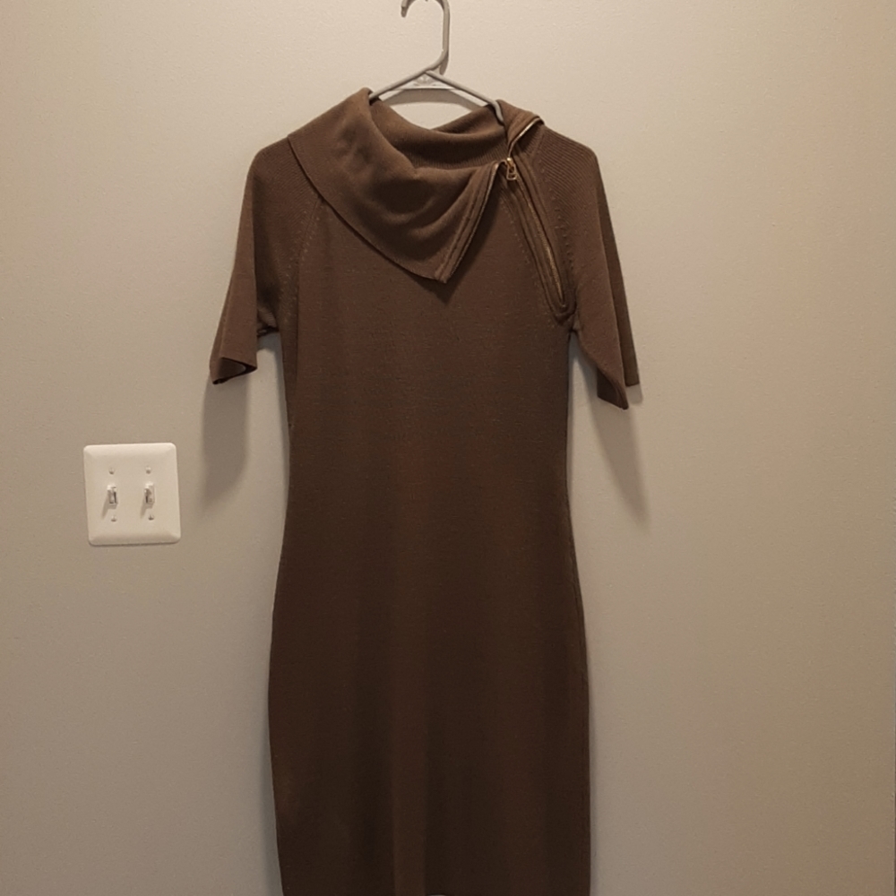 Tan/Brown Calvin Klein Sweater Dress